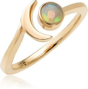 The Sun and Moon Opal Ring